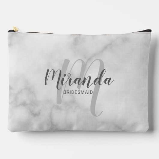 モダンパーソナライズされたBridesmaid Monogram名 アクセサリーポーチ (正面)