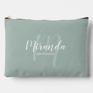 モダンパーソナライズされたBridesmaid Monogram名 アクセサリーポーチ