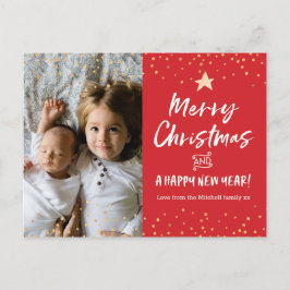 モダンパーソナライズされたChristmas Photo Cardはがき シーズンポストカード