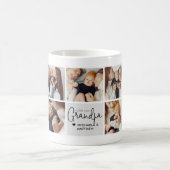モダンパーソナライズされたLove You Grandpa 9-Photo コーヒーマグカップ (中央)