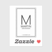 モダンパーソナライズされたMonogramとName Groomsmen シール (シート)