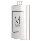 モダンパーソナライズされたMonogramとName Groomsmen フラスク (左)