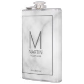 モダンパーソナライズされたMonogramとName Groomsmen フラスク (左)