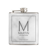 モダンパーソナライズされたMonogramとName Groomsmen フラスク (正面)