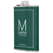 モダンパーソナライズされたMonogramとName Groomsmen フラスク (左)