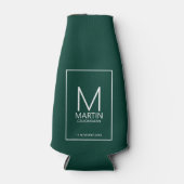 モダンパーソナライズされたMonogramとName Groomsmen ボトルクーラー (正面)