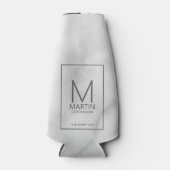 モダンパーソナライズされたMonogramとName Groomsmen ボトルクーラー (正面)