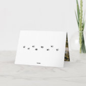 モダンパーソナライズされたPet結婚の写真 サンキューカード (裏面)