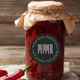 モダンパーソナライズされたSpice Jarsラベル名White ラウンドシール