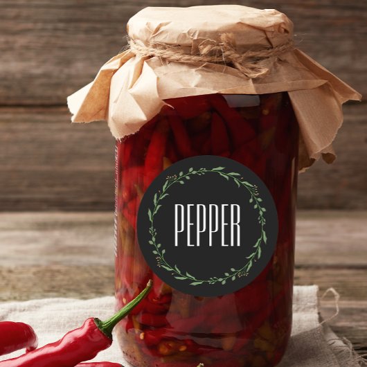 モダンパーソナライズされたSpice Jarsラベル名White ラウンドシール