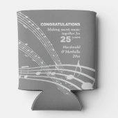 モダンパーソナライズされたSWEET MUSIC SILVER Anniversary 缶クーラー (裏面)