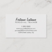 モダンパーソナルトレーナーとフィットネス 名刺 (裏面)
