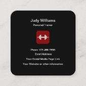 モダンパーソナルトレーナーデザイン スクエア名刺 (正面)