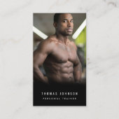 モダンパーソナルトレーナーフィットネスアスリート写真 名刺 (正面)