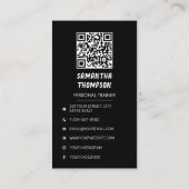 モダンパーソナルトレーナーフィットネス写真動揺して 名刺 (裏面)