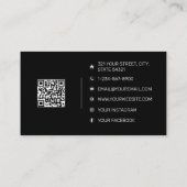 モダンパーソナルトレーナーフィットネス写真動揺して 名刺 (裏面)