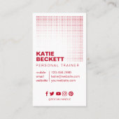 モダンパーソナルトレーナーフィットネス写真 名刺 (裏面)