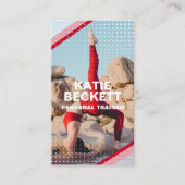 モダンパーソナルトレーナーフィットネス写真 名刺 (正面)