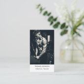 モダンパーソナルトレーナーフィットネス写真QRコード 名刺 (スタンド正面)