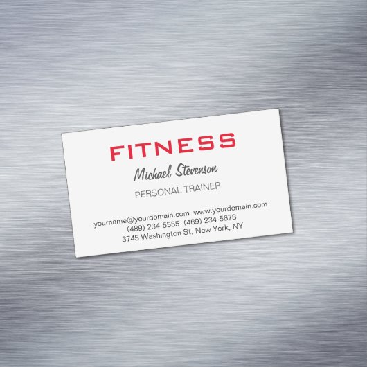 モダンパーソナルトレーナーフィットネス マグネット名刺 (インサイチュ)