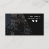 モダンパーソナルトレーナーボディビルダー写真QRコード 名刺 (正面)