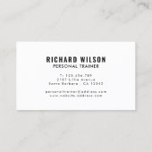 モダンパーソナルトレーナー 名刺 (裏面)