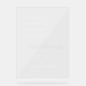 モダンパーティーの結婚歓迎サイン アクリルサイン (正面)