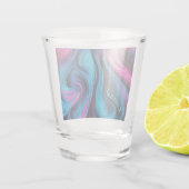 モダンパーティーめがね – 青とピンク –  ショットグラス (裏面)