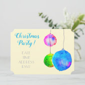 モダンパーティーピンクとブルー 招待状 (スタンド正面)