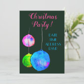 モダンパーティーピンクとブルー 招待状 (スタンド正面)