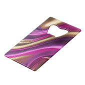 モダンパーティー供給 – 紫ピンクと金ゴールド- クレジットカード栓抜き (裏面アングル)