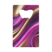 モダンパーティー供給 – 紫ピンクと金ゴールド- クレジットカード栓抜き (裏面)