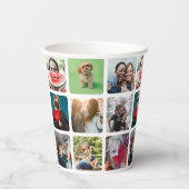 モダンパーティー写真のコラージュパターン 紙コップ (裏面)