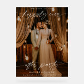 モダンパーティー写真の後で楽しく結婚 アクリルサイン (正面)