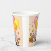 モダンパーティー動物虹カラー誕生日 紙コップ (右)