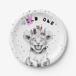 モダンパーティー動物誕生会 ペーパープレート