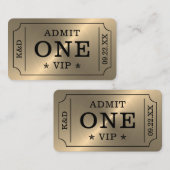 モダンパーティー招待状 - ゴールド エンクロージャーカード (正面/裏面)