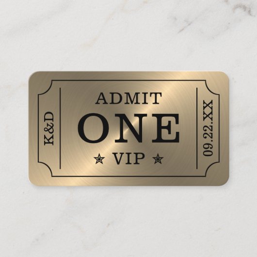 モダンパーティー招待状 - ゴールド エンクロージャーカード (正面)