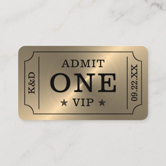 モダンパーティー招待状 - ゴールド エンクロージャーカード (裏面)