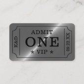 モダンパーティー招待状 - シルバー エンクロージャーカード (正面)