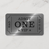 モダンパーティー招待状 - シルバー エンクロージャーカード (裏面)