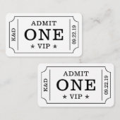 モダンパーティー招待状 - ブラック＆ホワイト エンクロージャーカード (正面/裏面)