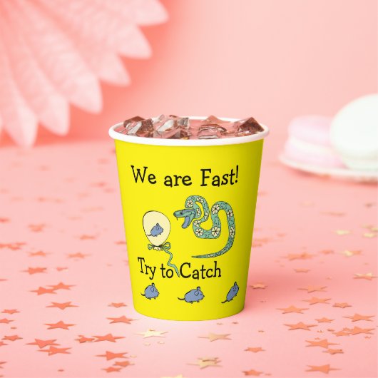 モダンパーティー紙カップSnake@Mouse誕生日 紙コップ (インサイチュ)