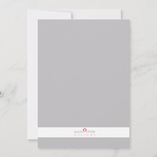 モダンパーティー誕生日招待状 招待状 (裏面)