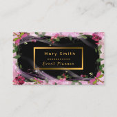 モダンパーティー金ゴールド名刺の追加 名刺 (正面)