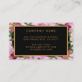 モダンパーティー金ゴールド名刺の追加 名刺 (裏面)