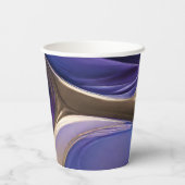 モダンパーティー・サプライ – 青の紫と金ゴールド 紙コップ (裏面)