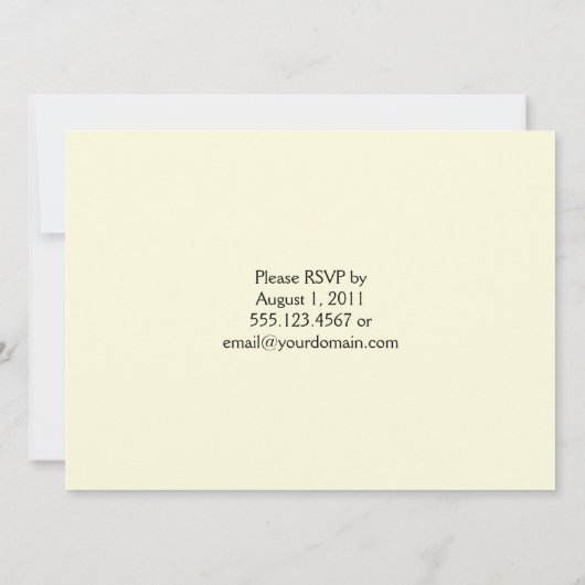 モダンパープルアイボリークリームフラワースワールズポストウェディング 招待状 (裏面)