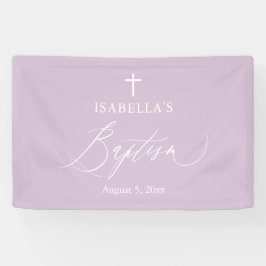 モダンパープルクロスガール洗礼背景バナー 横断幕