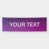 モダンパープルグラデーションオンブレ＆編集可能な白いテキスト 横断幕 (横)